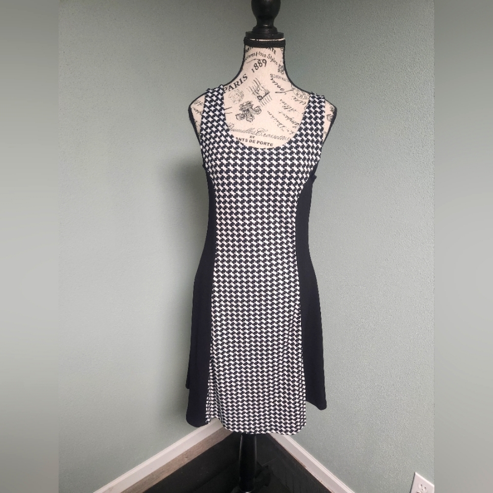 Black and White Houndstooth Dress